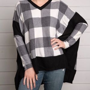 NWOT White Birch Buffalo Plaid Sweater Size 1X